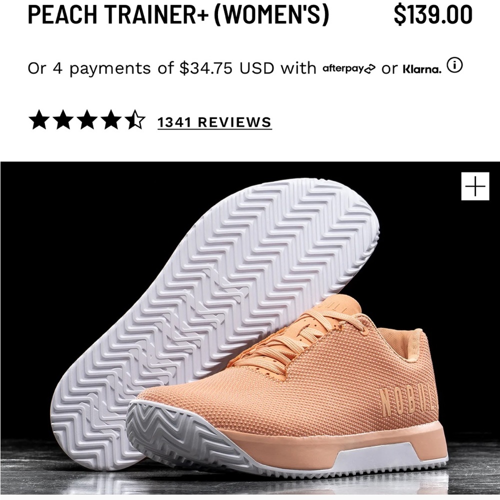 NWB NOBULL Project Trainer+ SuperFabric Peach W 8.5